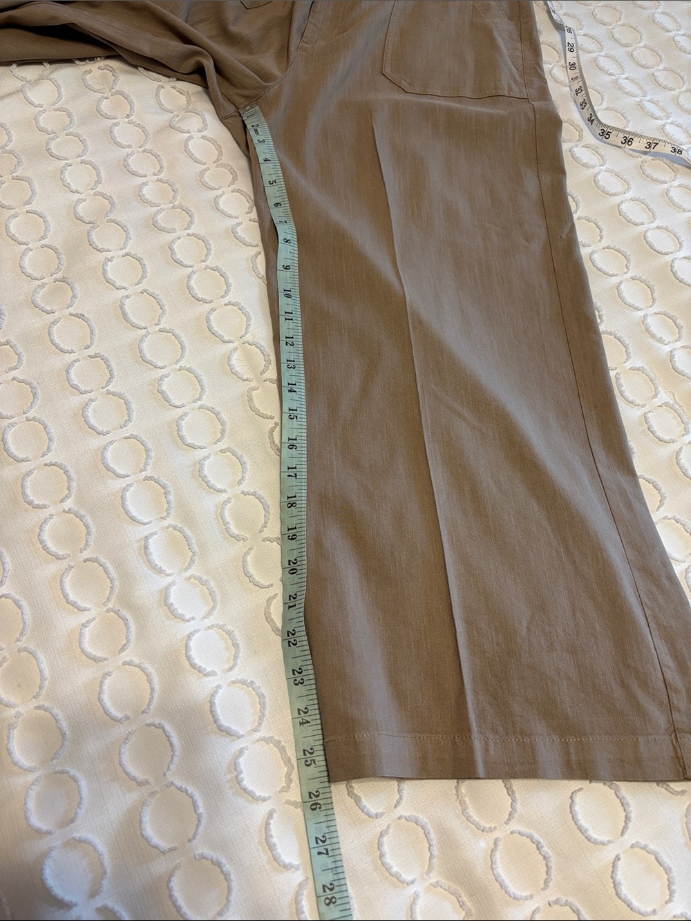 Kut from the Kloth Topaz High Rise Wide Leg Cropped Pants Khaki Size 14 Like New - Picture 8 of 8